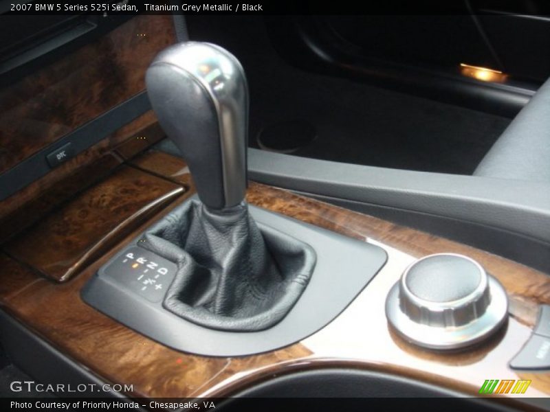 Titanium Grey Metallic / Black 2007 BMW 5 Series 525i Sedan