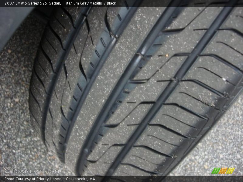 Titanium Grey Metallic / Black 2007 BMW 5 Series 525i Sedan