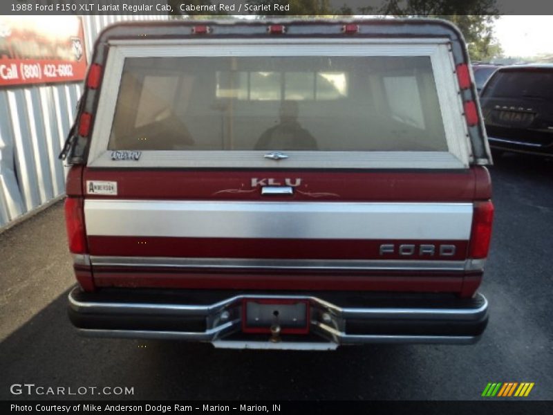 Cabernet Red / Scarlet Red 1988 Ford F150 XLT Lariat Regular Cab