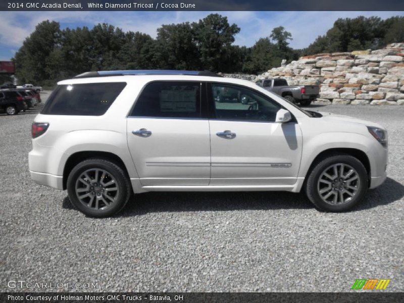 White Diamond Tricoat / Cocoa Dune 2014 GMC Acadia Denali