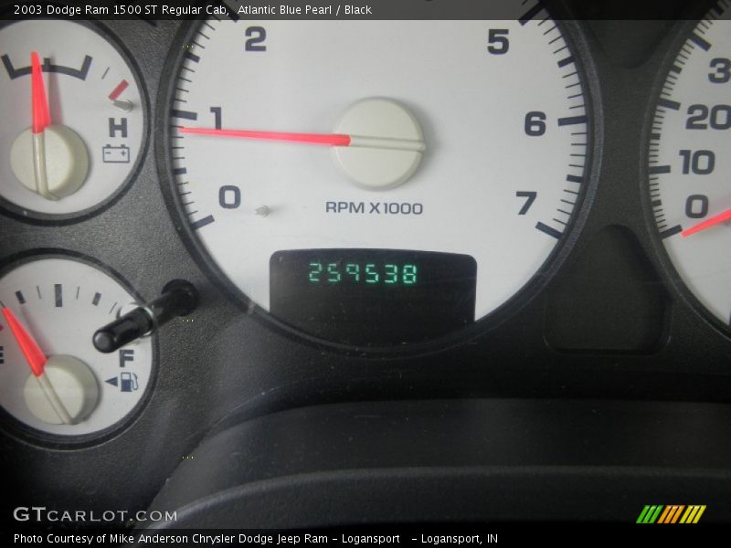 Atlantic Blue Pearl / Black 2003 Dodge Ram 1500 ST Regular Cab