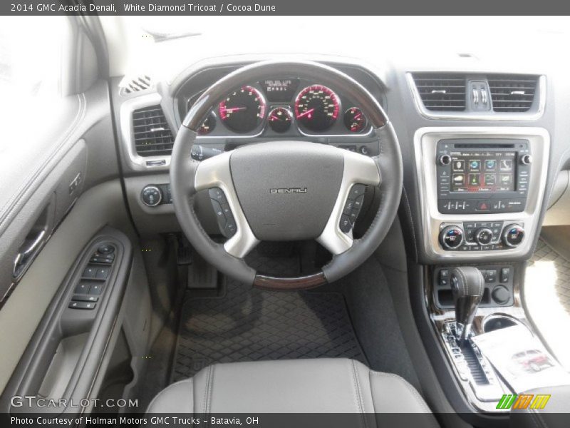 White Diamond Tricoat / Cocoa Dune 2014 GMC Acadia Denali