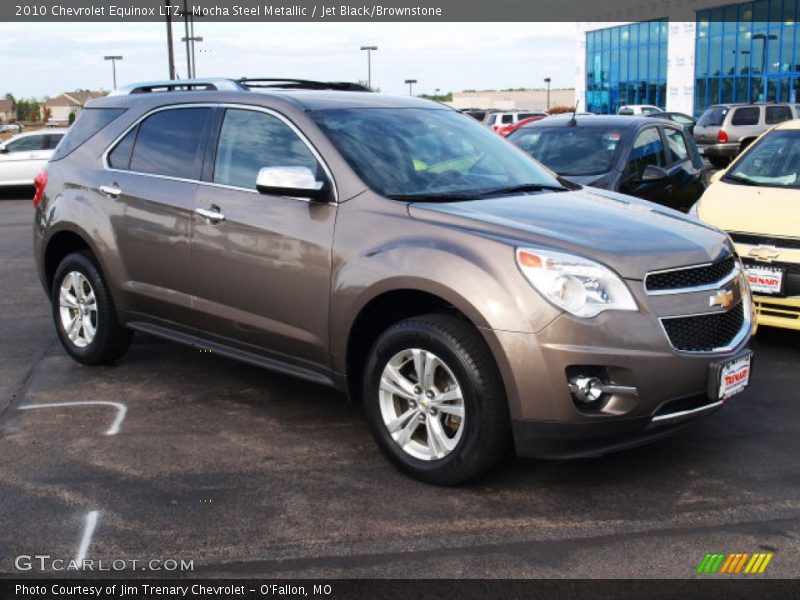 Mocha Steel Metallic / Jet Black/Brownstone 2010 Chevrolet Equinox LTZ