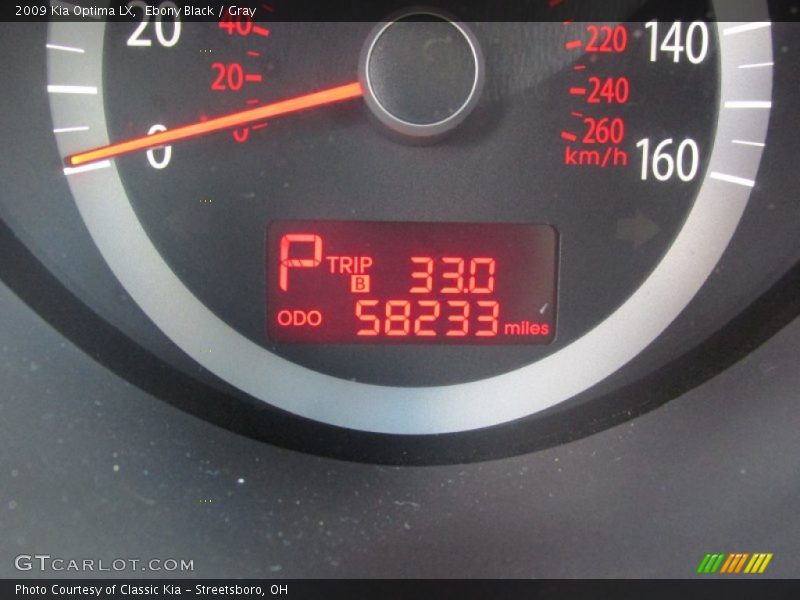 Ebony Black / Gray 2009 Kia Optima LX