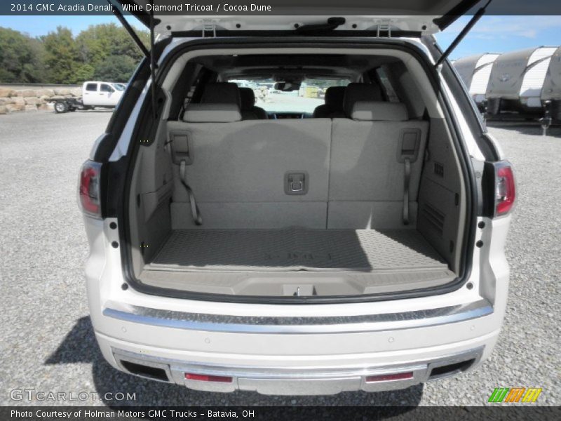 White Diamond Tricoat / Cocoa Dune 2014 GMC Acadia Denali