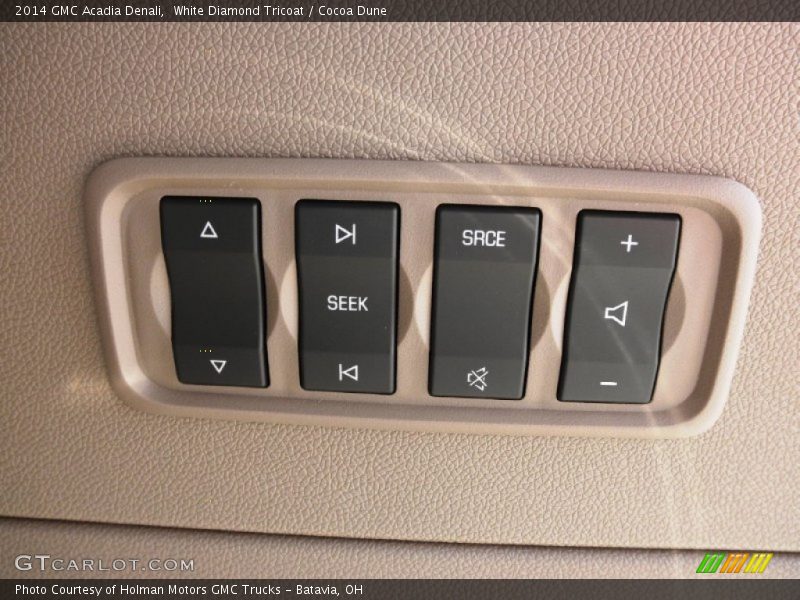White Diamond Tricoat / Cocoa Dune 2014 GMC Acadia Denali