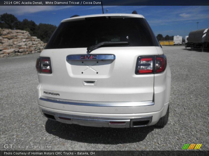 White Diamond Tricoat / Cocoa Dune 2014 GMC Acadia Denali
