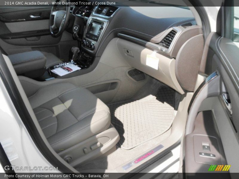 White Diamond Tricoat / Cocoa Dune 2014 GMC Acadia Denali