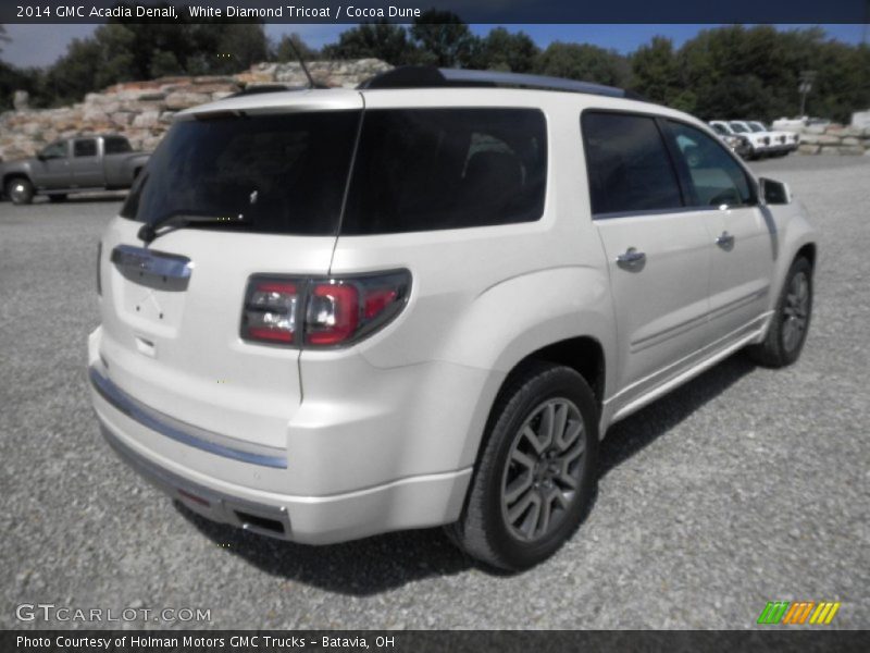 White Diamond Tricoat / Cocoa Dune 2014 GMC Acadia Denali
