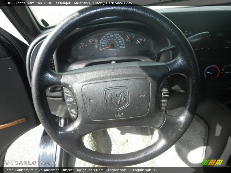 Black / Dark Slate Gray 2003 Dodge Ram Van 1500 Passenger Conversion