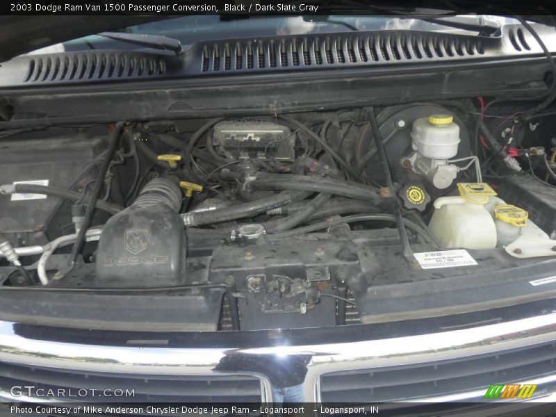 Black / Dark Slate Gray 2003 Dodge Ram Van 1500 Passenger Conversion