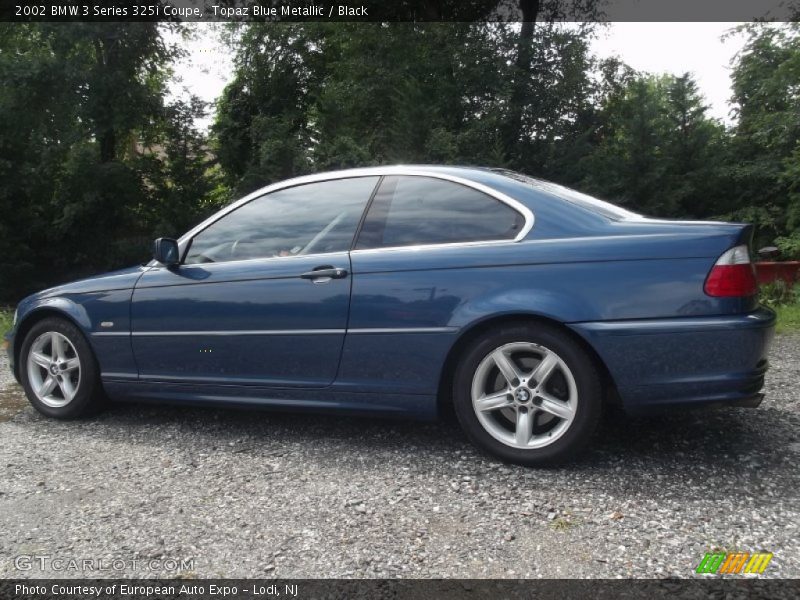Topaz Blue Metallic / Black 2002 BMW 3 Series 325i Coupe