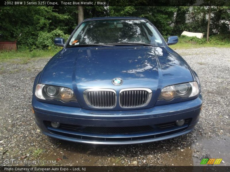 Topaz Blue Metallic / Black 2002 BMW 3 Series 325i Coupe