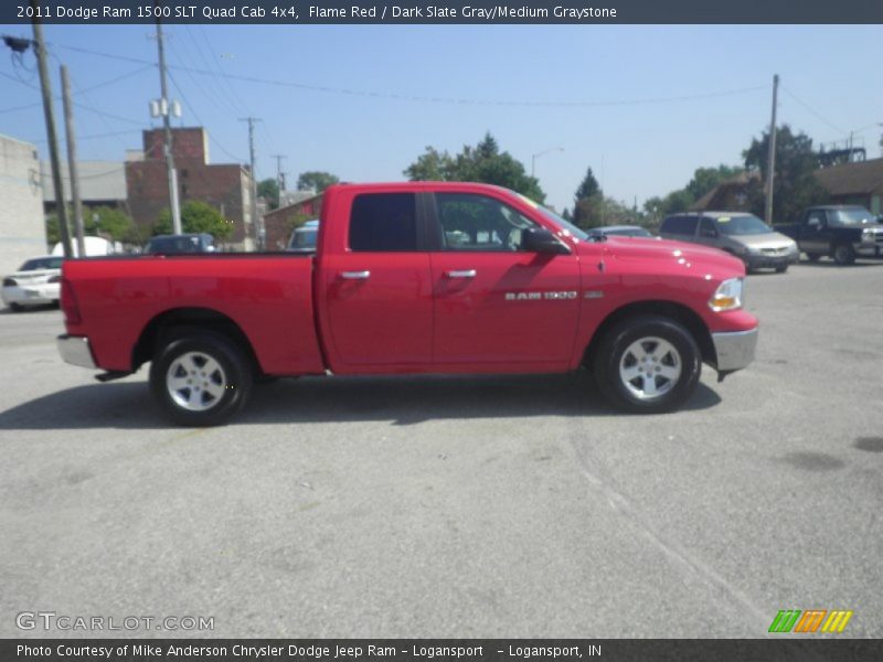 Flame Red / Dark Slate Gray/Medium Graystone 2011 Dodge Ram 1500 SLT Quad Cab 4x4