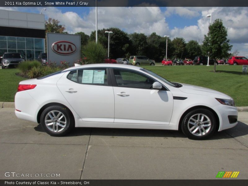 Snow White Pearl / Gray 2011 Kia Optima LX