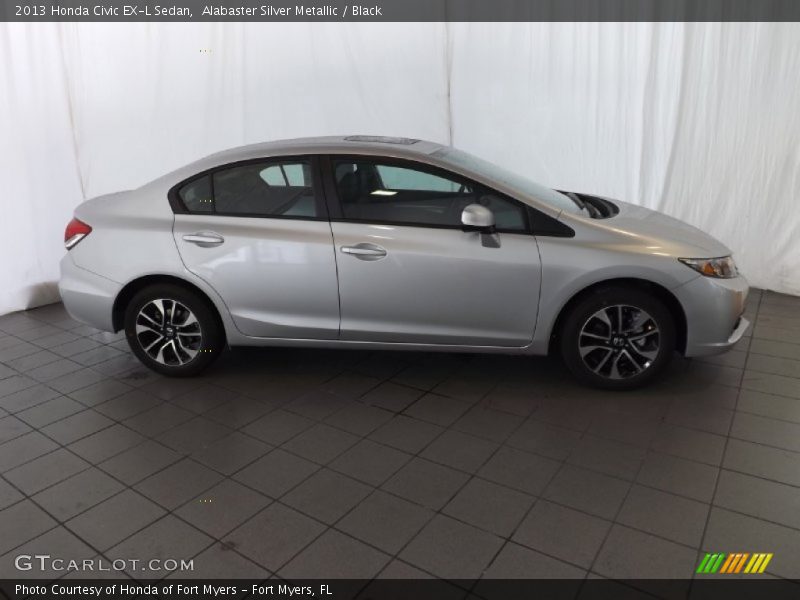 Alabaster Silver Metallic / Black 2013 Honda Civic EX-L Sedan