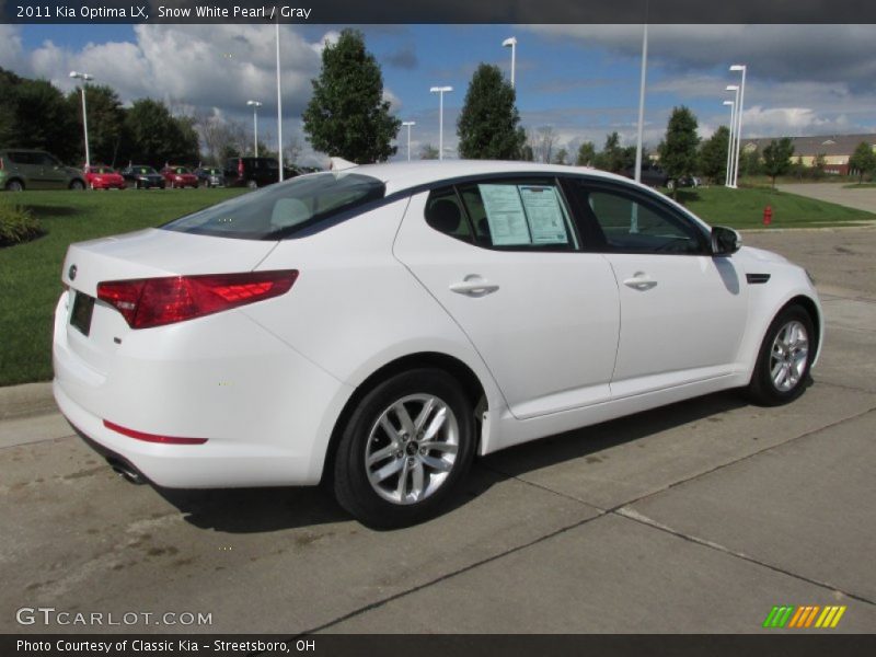 Snow White Pearl / Gray 2011 Kia Optima LX