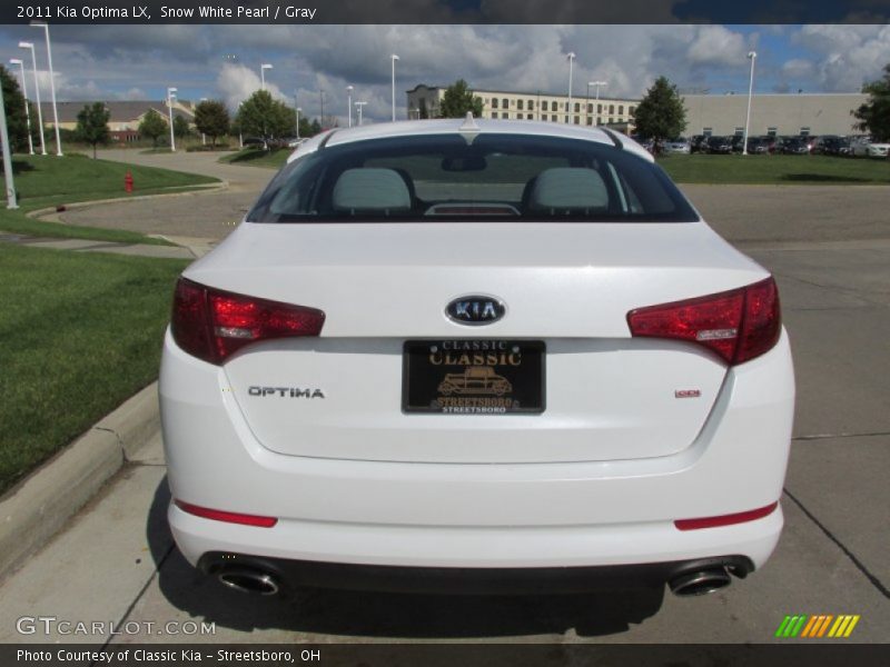 Snow White Pearl / Gray 2011 Kia Optima LX