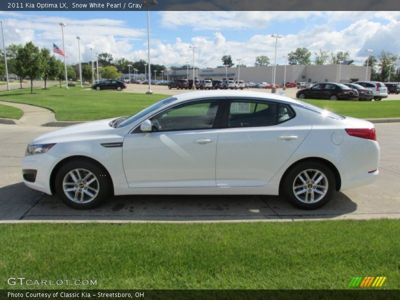 Snow White Pearl / Gray 2011 Kia Optima LX