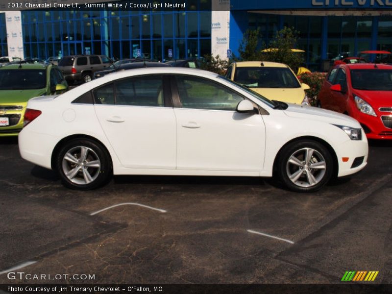 Summit White / Cocoa/Light Neutral 2012 Chevrolet Cruze LT