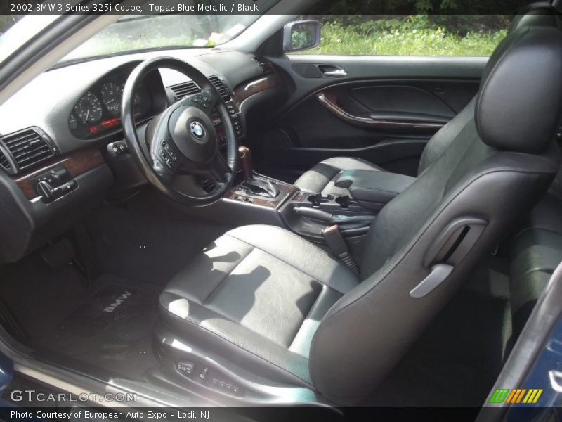Topaz Blue Metallic / Black 2002 BMW 3 Series 325i Coupe