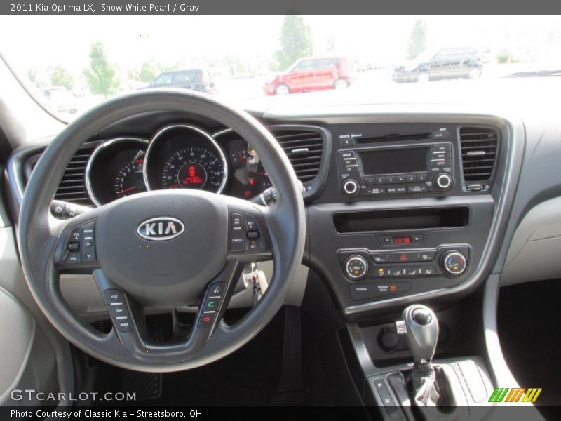Snow White Pearl / Gray 2011 Kia Optima LX