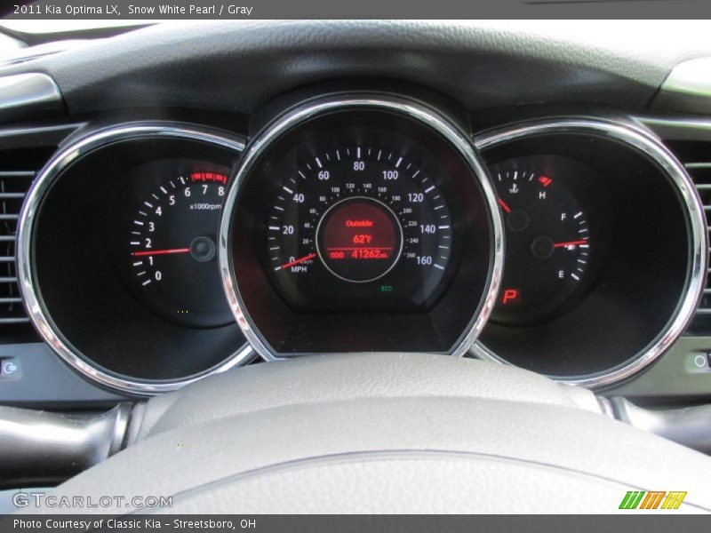 Snow White Pearl / Gray 2011 Kia Optima LX