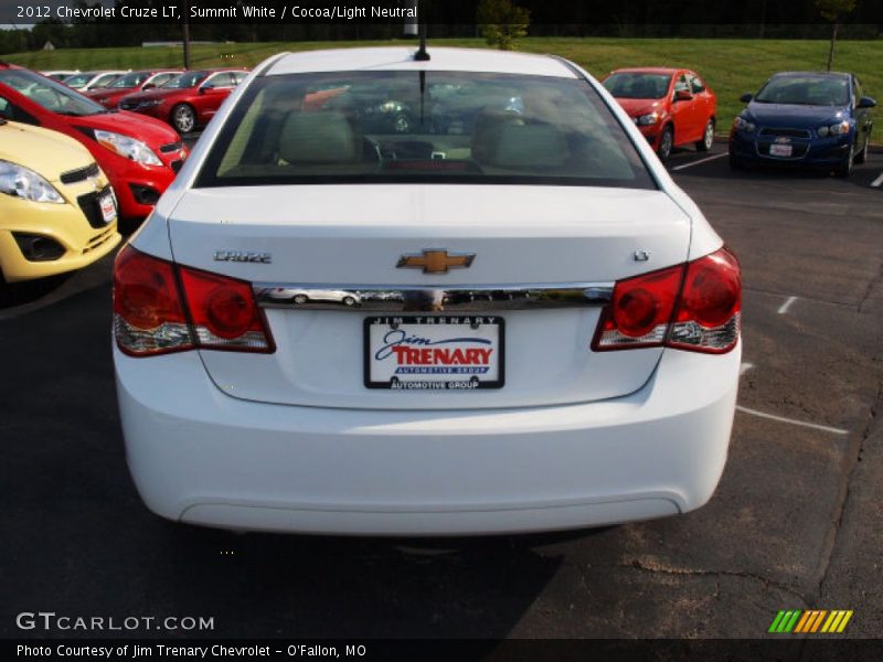 Summit White / Cocoa/Light Neutral 2012 Chevrolet Cruze LT
