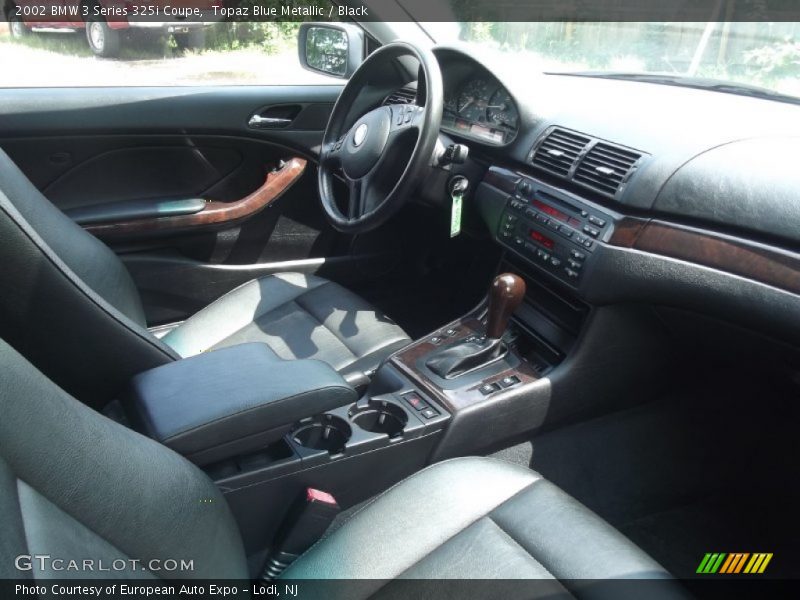 Topaz Blue Metallic / Black 2002 BMW 3 Series 325i Coupe