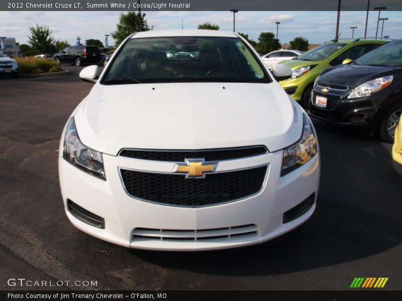 Summit White / Cocoa/Light Neutral 2012 Chevrolet Cruze LT
