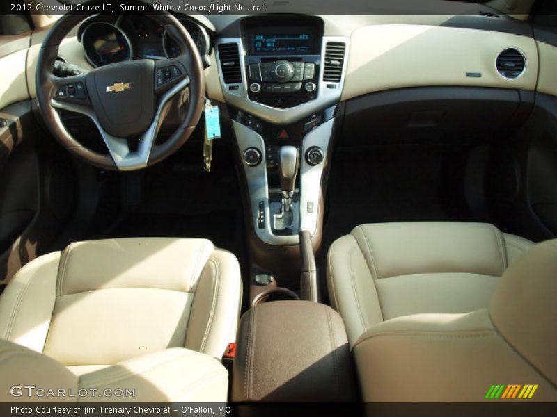 Summit White / Cocoa/Light Neutral 2012 Chevrolet Cruze LT