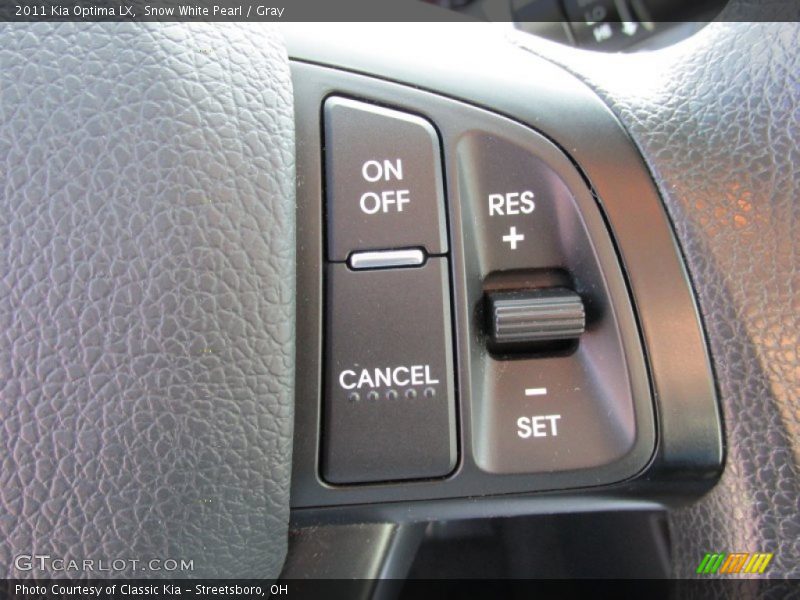 Snow White Pearl / Gray 2011 Kia Optima LX
