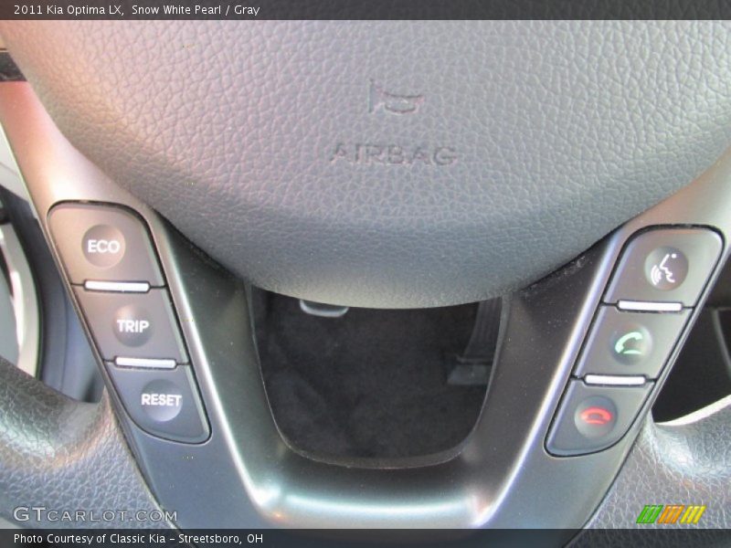 Snow White Pearl / Gray 2011 Kia Optima LX