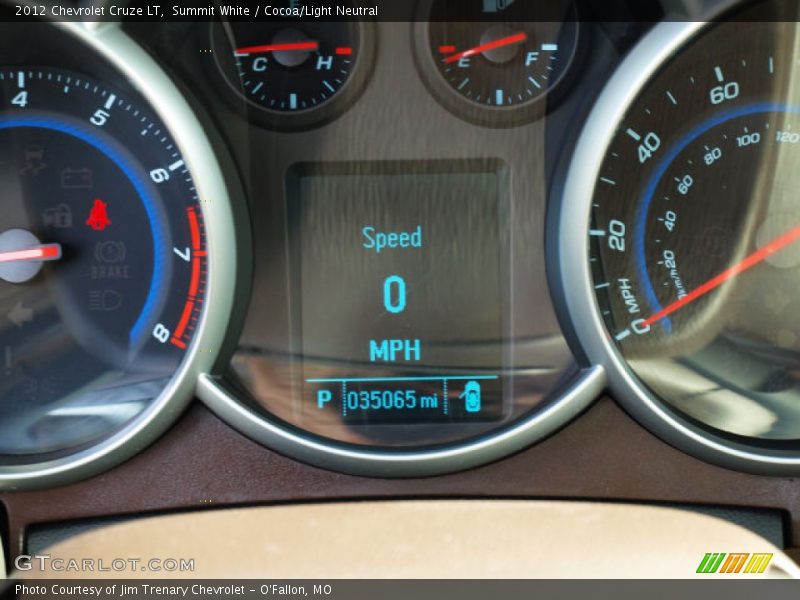 Summit White / Cocoa/Light Neutral 2012 Chevrolet Cruze LT