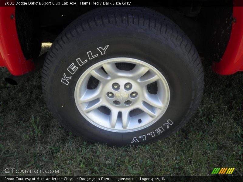Flame Red / Dark Slate Gray 2001 Dodge Dakota Sport Club Cab 4x4