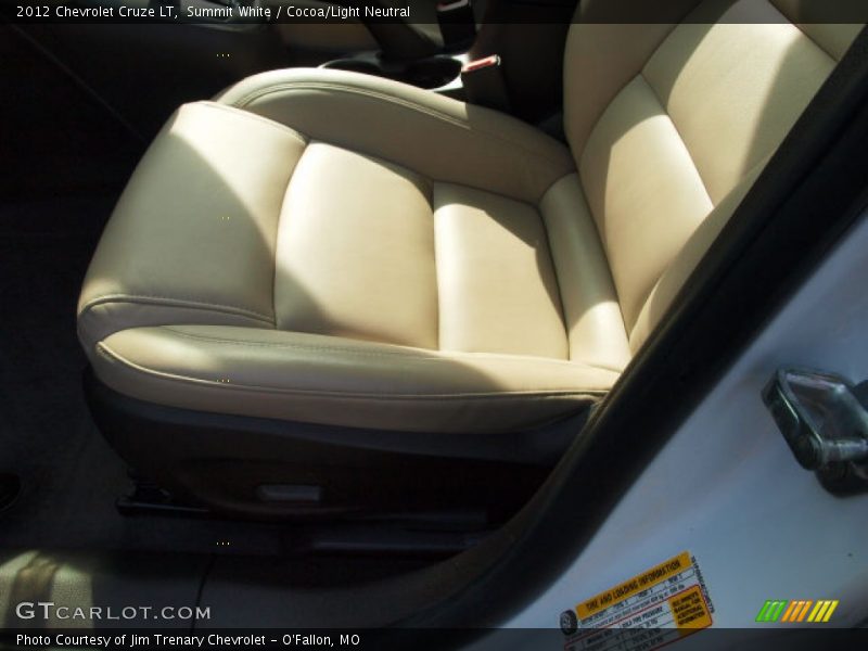 Summit White / Cocoa/Light Neutral 2012 Chevrolet Cruze LT