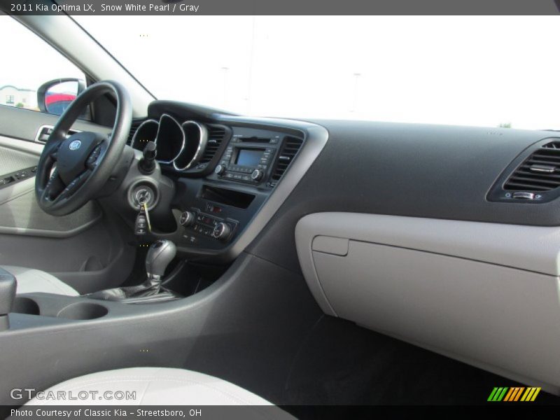 Snow White Pearl / Gray 2011 Kia Optima LX