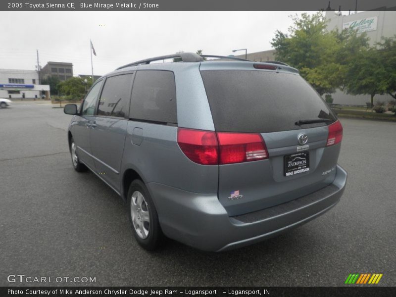 Blue Mirage Metallic / Stone 2005 Toyota Sienna CE