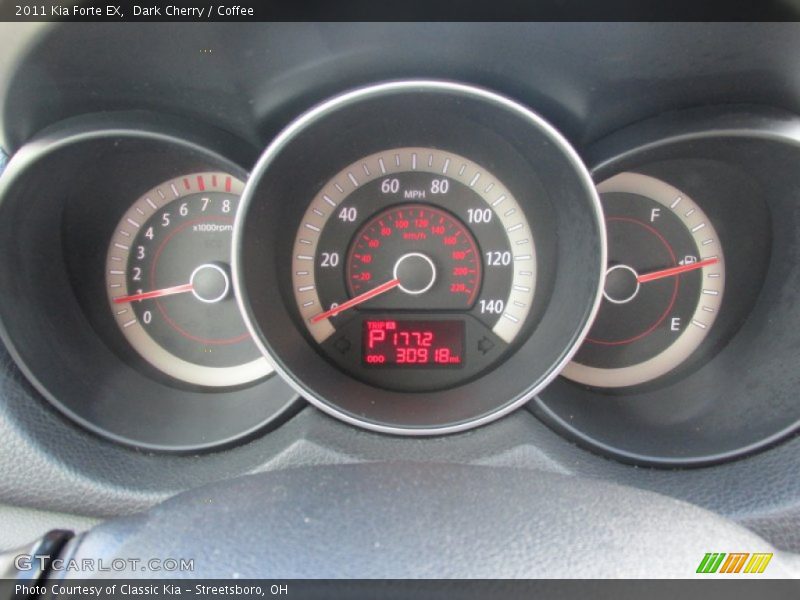 Dark Cherry / Coffee 2011 Kia Forte EX