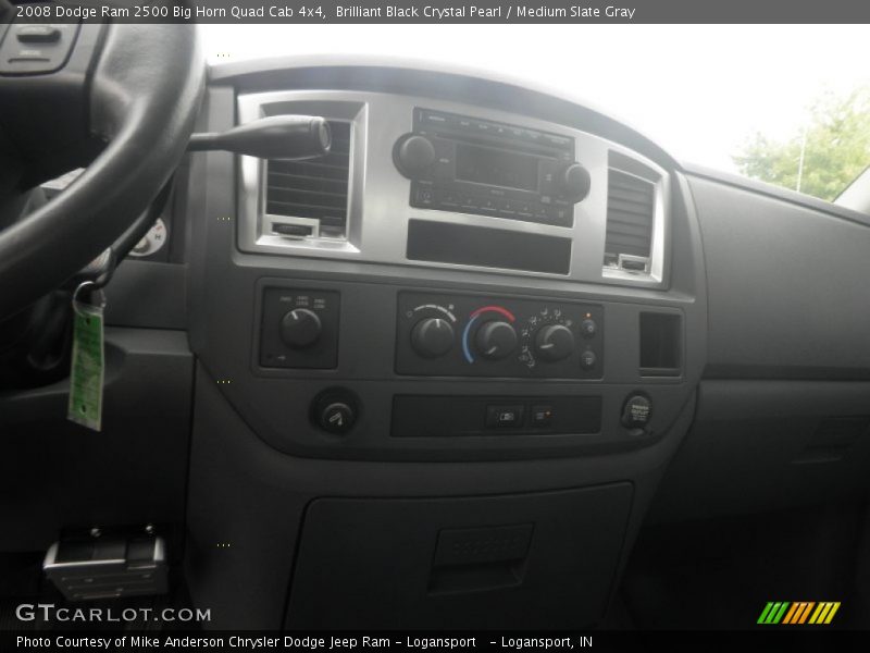 Brilliant Black Crystal Pearl / Medium Slate Gray 2008 Dodge Ram 2500 Big Horn Quad Cab 4x4
