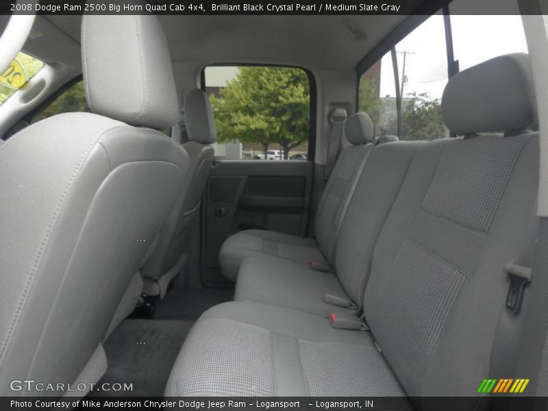 Brilliant Black Crystal Pearl / Medium Slate Gray 2008 Dodge Ram 2500 Big Horn Quad Cab 4x4