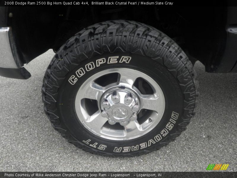 Brilliant Black Crystal Pearl / Medium Slate Gray 2008 Dodge Ram 2500 Big Horn Quad Cab 4x4