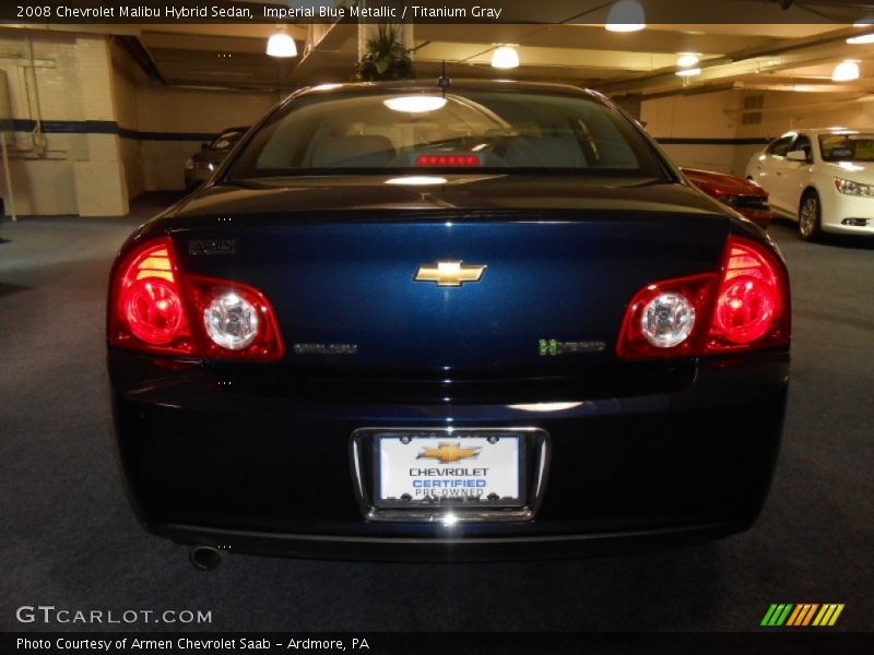Imperial Blue Metallic / Titanium Gray 2008 Chevrolet Malibu Hybrid Sedan