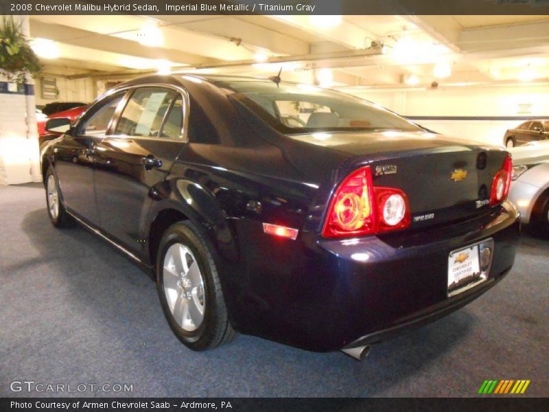 Imperial Blue Metallic / Titanium Gray 2008 Chevrolet Malibu Hybrid Sedan