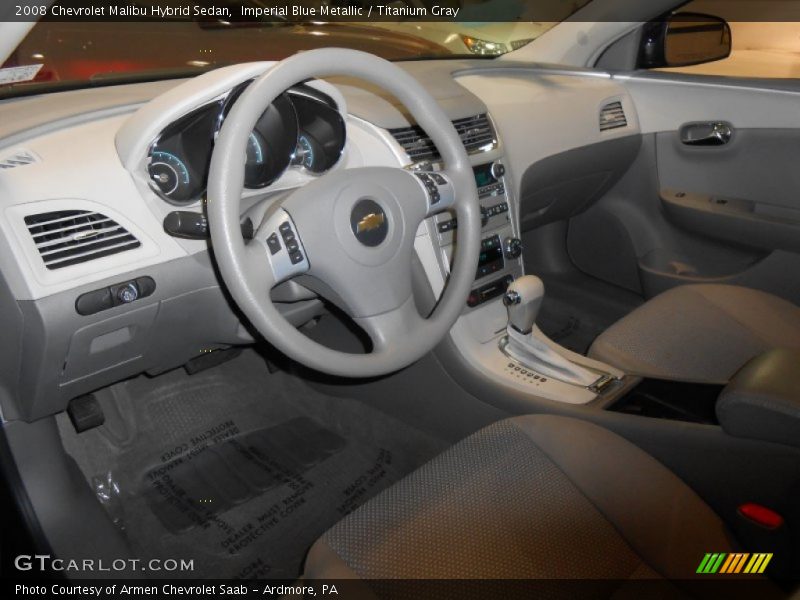 Imperial Blue Metallic / Titanium Gray 2008 Chevrolet Malibu Hybrid Sedan