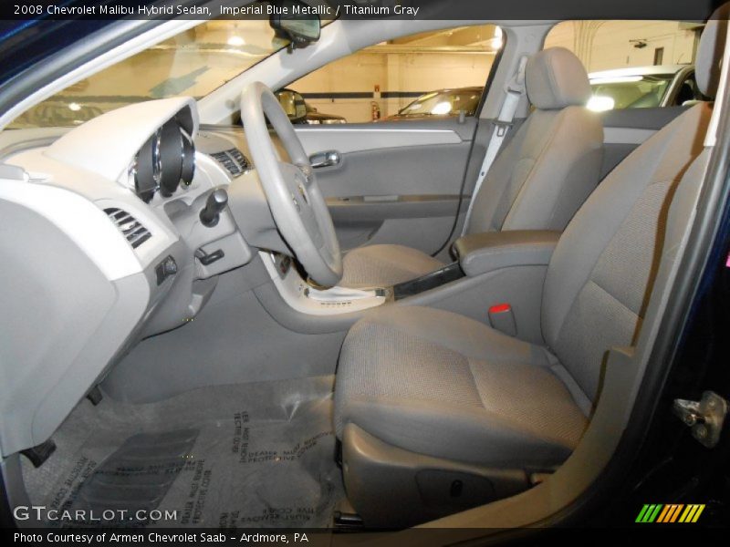 Imperial Blue Metallic / Titanium Gray 2008 Chevrolet Malibu Hybrid Sedan