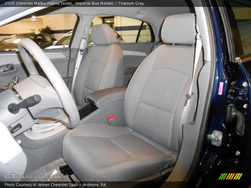 Imperial Blue Metallic / Titanium Gray 2008 Chevrolet Malibu Hybrid Sedan