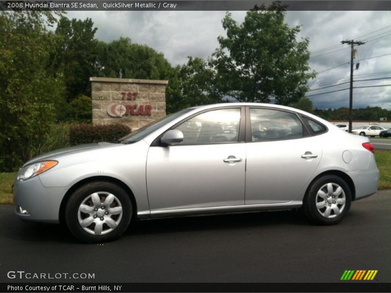 QuickSilver Metallic / Gray 2008 Hyundai Elantra SE Sedan