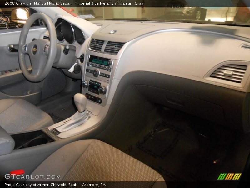 Imperial Blue Metallic / Titanium Gray 2008 Chevrolet Malibu Hybrid Sedan