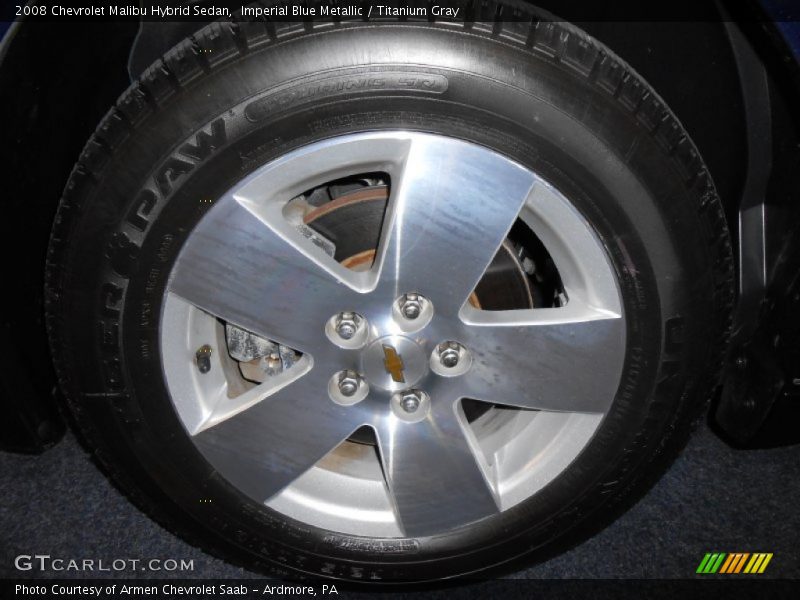 Imperial Blue Metallic / Titanium Gray 2008 Chevrolet Malibu Hybrid Sedan